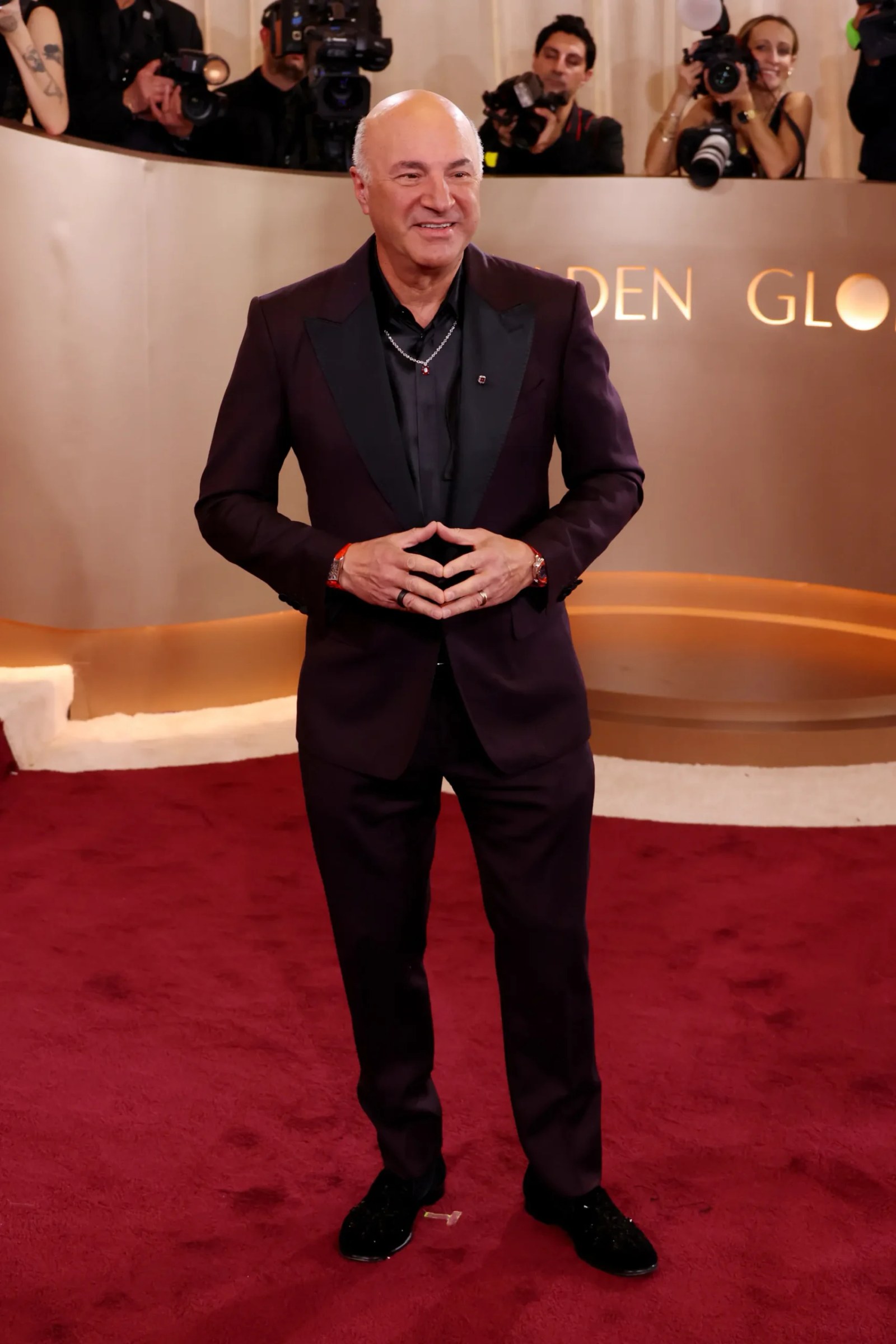 Kevin O’Leary Wrist Check at Golden Globes