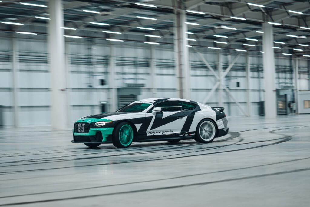 Bentley Supersports goes sideways, on purpose, with Travis Pastrana at the wheel