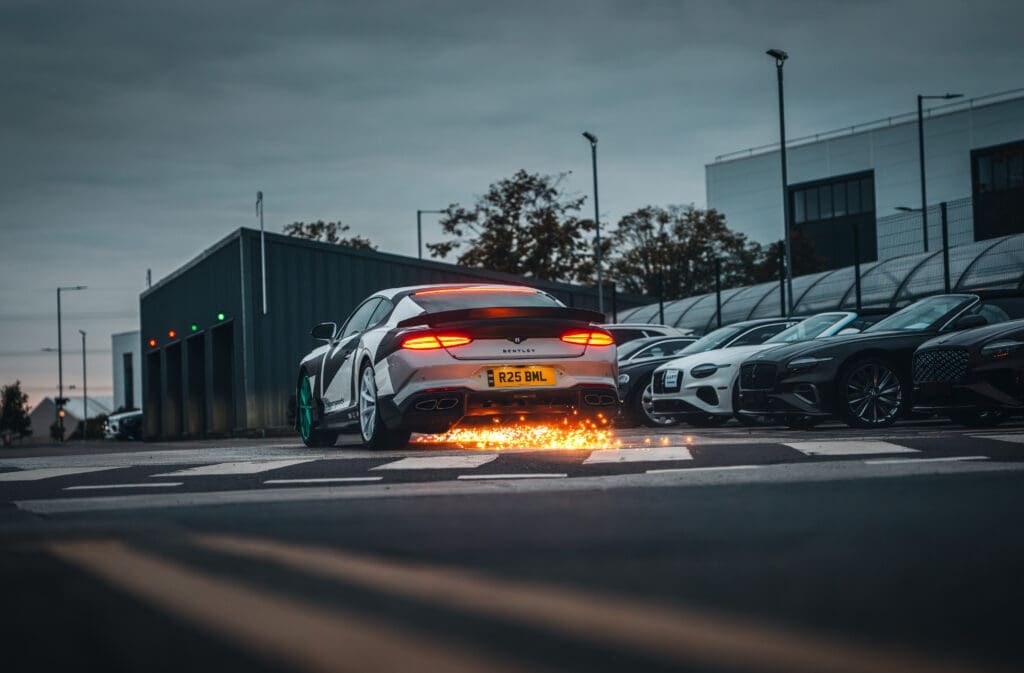 Bentley Supersports goes sideways, on purpose, with Travis Pastrana at the wheel