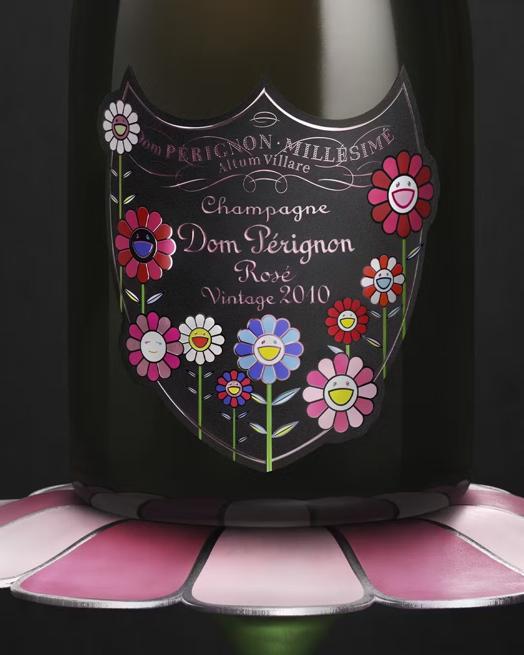 Dom Pérignon x Takashi Murakami Pop Flower Design Vintage Rose 2010