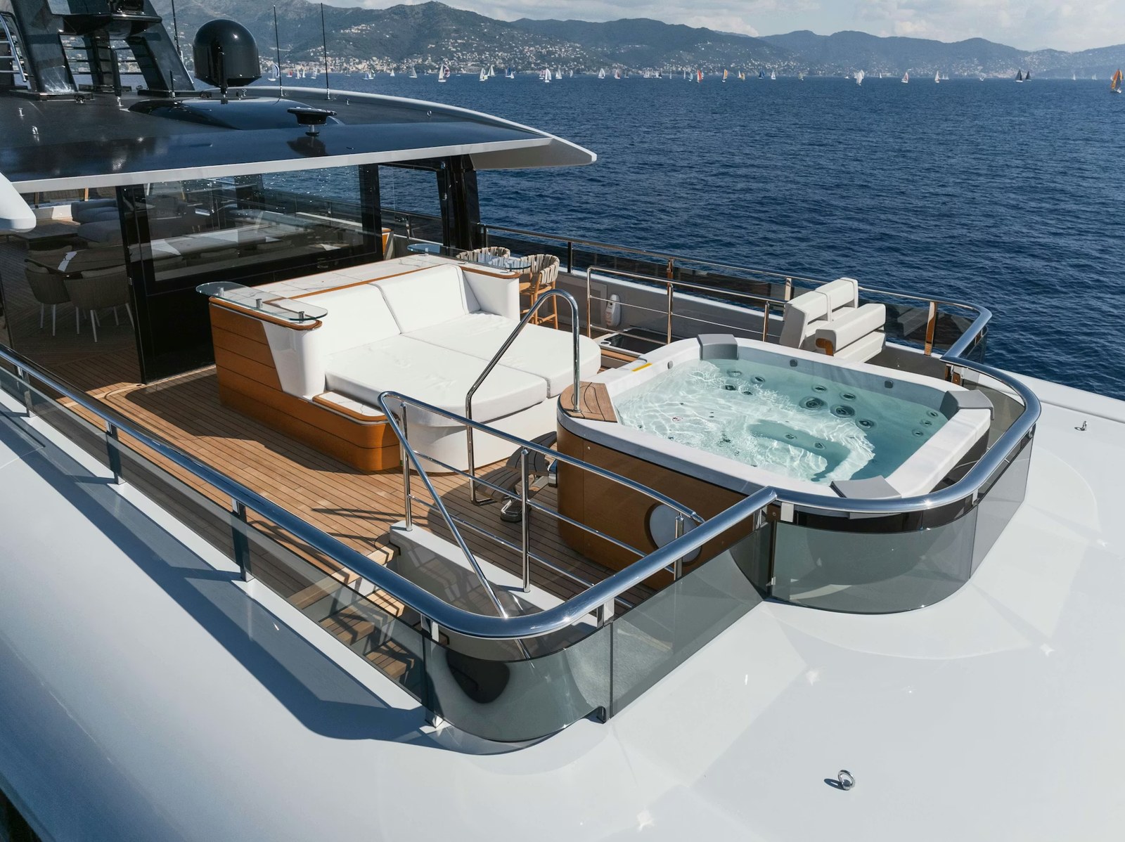 Jacuzzi on yacht