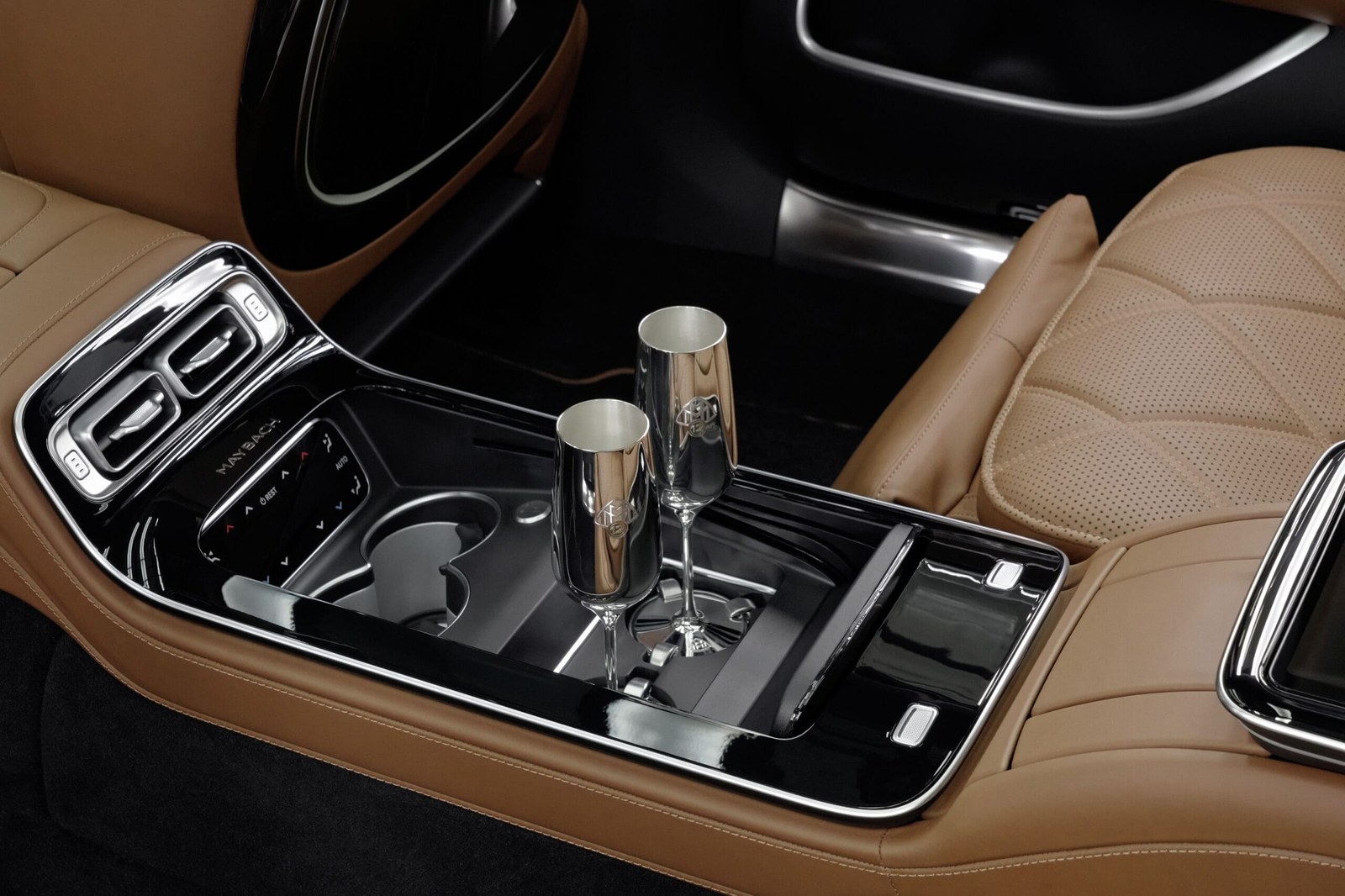 V12 Edition Mercedes-Maybach Backseat Champagne