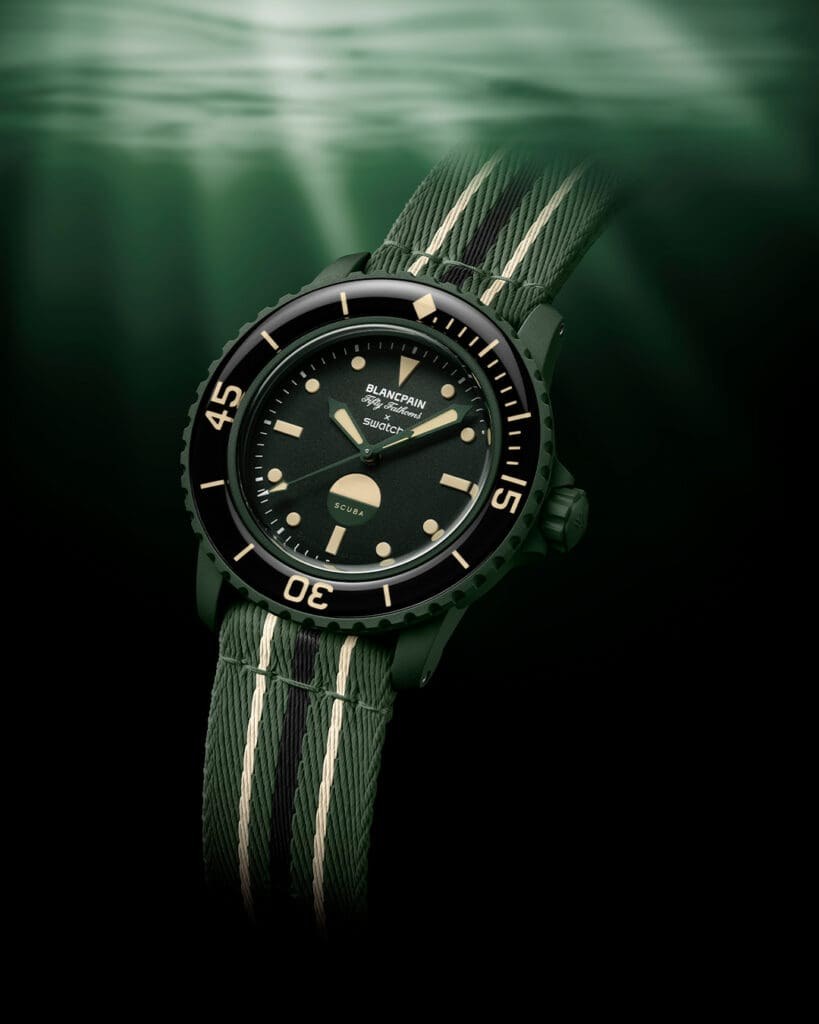 Blancpain × Swatch Bioceramic Scuba Fifty Fathoms “Green Abyss”
