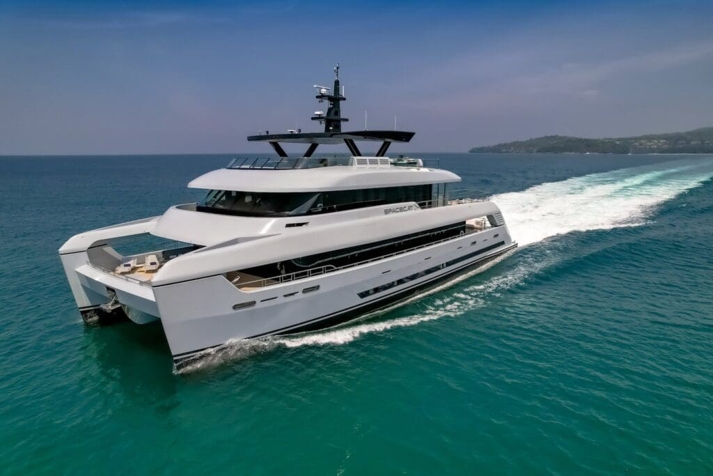 White Lotus Yacht Exterior