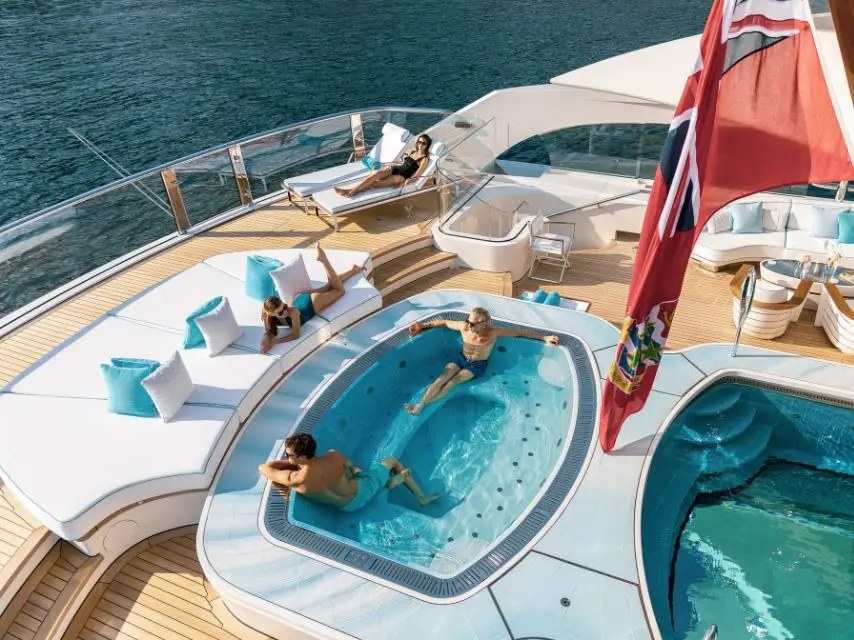 Jacuzzi on yacht